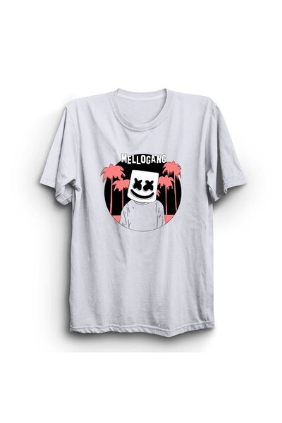 fame-stoned Hellogang Štampano Unisex 100% pamuk Bela T-shirt