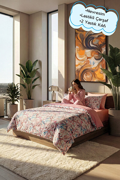 Arte Cotone Premium Set |   Elastic Sheet Bedding Set |   Double