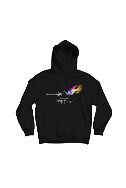 fame-stoned Pink Floyd Printed Hooded Sweatshirt