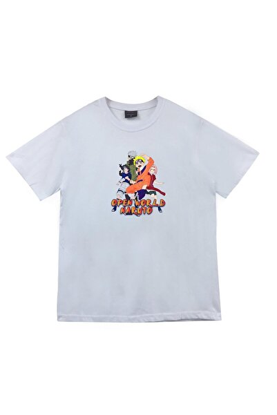 fame-stoned Naruto Anime Štampano Unisex 100% pamuk Bela T-shirt