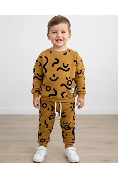 voyyo kids baby Set de trening pentru băiat, imprimat, gros, cu 3 fire, fără ...