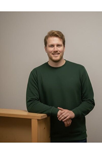 URUMDAY سويت شيرت رجالي مدمج برقبة دائرية واسعة