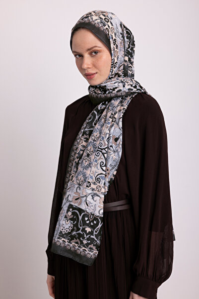 Ayshara شال من مجموعة كيركباري بتصميم أحادي الجانب مرسوم بالقلم الرصاص