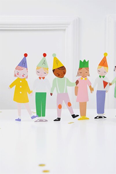 Partifabrik Neşeli Çocuklar Masa Üzeri Happy Birthday Süs