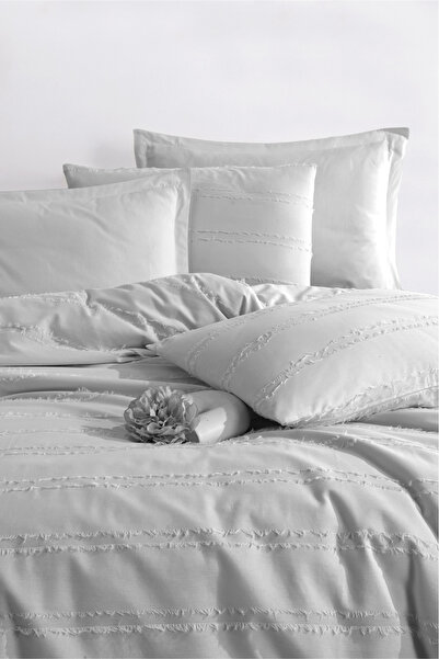 Nordqueen Avola - 100% Cotton Single Fringed Bedding Set