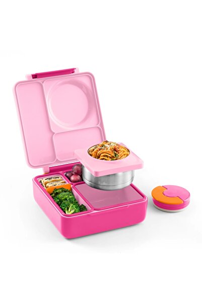OmieBox - Isı Yalıtımlı Peri Pembesi Bento Yemek Kutusu