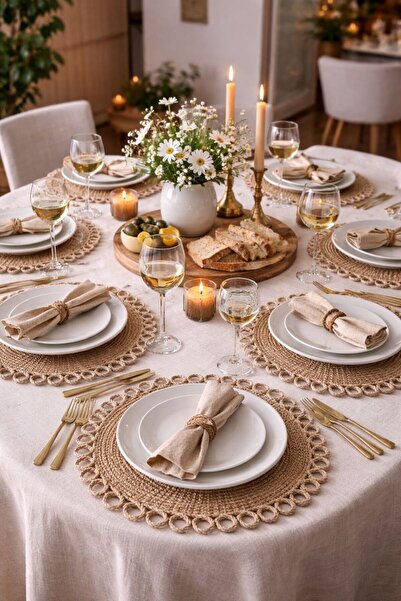 Ahs Tasarım Set Supla original cu detalii inelare din iuta