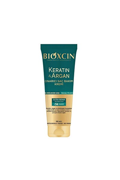 Bioxcin كريم العناية بالشعر بالكيراتين والأرغان 250 مل - للشعر التالف والحساس
