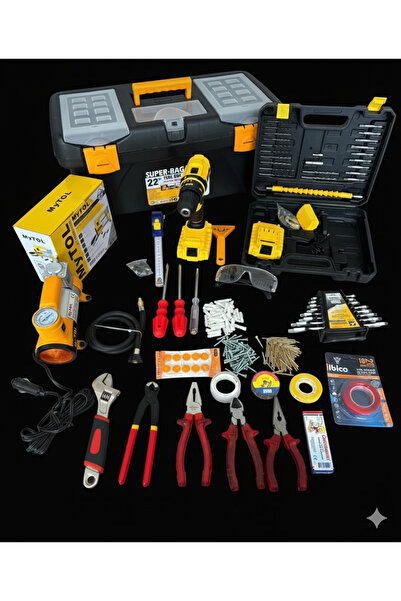 DİBA AVM 273 PARÇA  EL ALETİ DOLU TAKIM ÇANTASI  ARAÇ HAVA KOMPROSÖRLÜ TAMİR ...