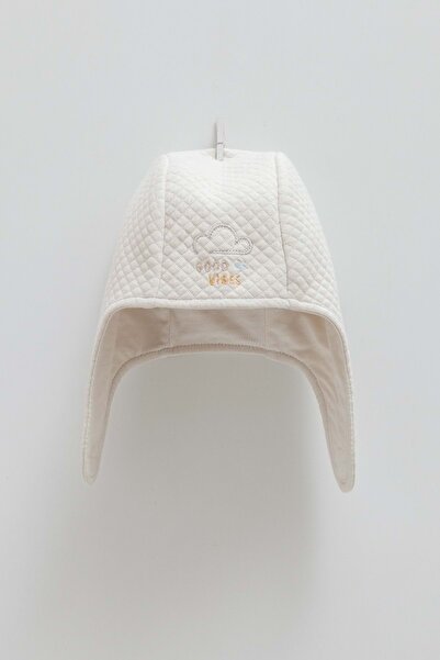 Caramell Good Vibes Baby Hat with Ears Stone