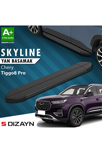 S Dizayn S-Dizayn Chery Tiggo8 Pro Skyline Siyah Yan Basamak 183 Cm 2022 Üzer...