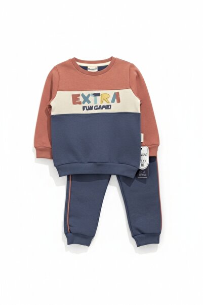Miniworld Baby Color Blocked Extra Lettering Tracksuit Set