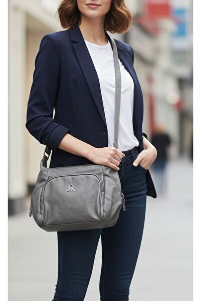 Çanta Trend Geantă de umăr cu mai multe compartimente din piele artificială m...