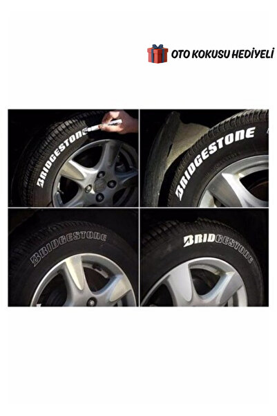 Autowise Oto Araç Lastik Yazma Kalemi Beyaz Lastik Boyama Suya Dayanıklı Last...