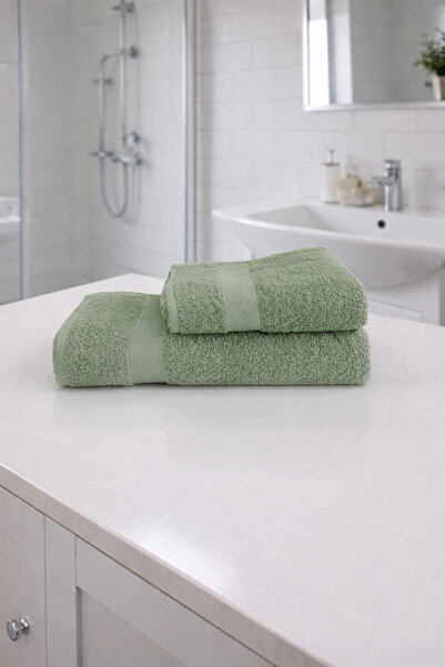 Bambus 2 'li % 100 Pamuklu Düz Renkli Banyo Havlu Seti /90x150 Banyo Havlusu ...