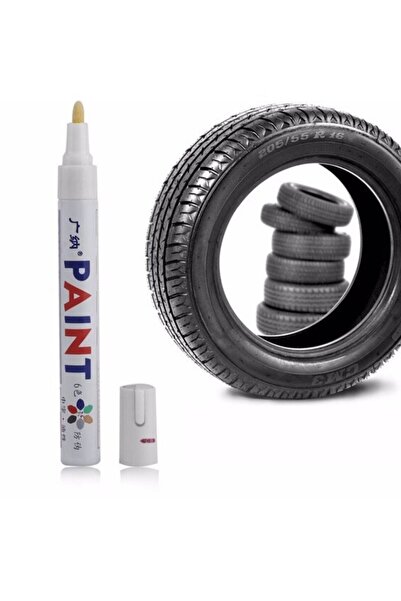 Autowise Oto Araç Lastik Yazma Kalemi Beyaz Lastik Boyama Suya Dayanıklı Lastik Yazı Kalemi