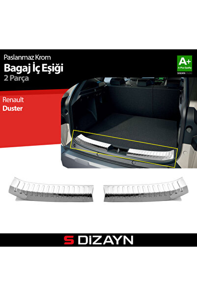 S Dizayn S-Dizayn Renault Duster Krom Bagaj İç Eşiği 2 Prç. 2024 Üzeri A+ Kal...