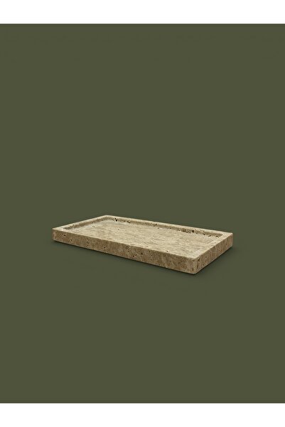 FARALYAHOME Natural Travertine Marble Tray, Bathroom Organizer, Presentation ...