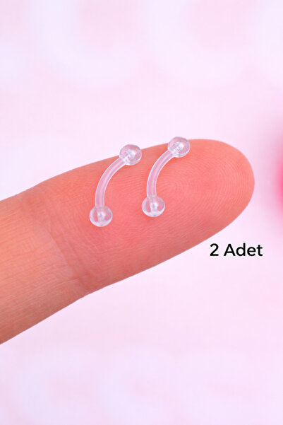 Sacce Scarves&Accessories Antialerjik Bioplast Esnek Şeffaf Silikon Piercing ...