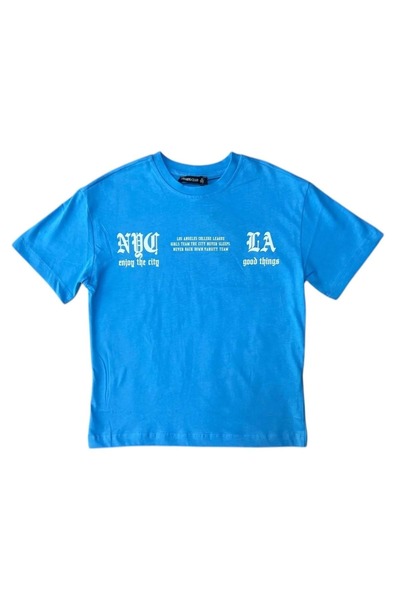 RYZE ÇOCUK ПРИЯТЕЛИ ПЕЧАТНА ТЕНИСКА Синя