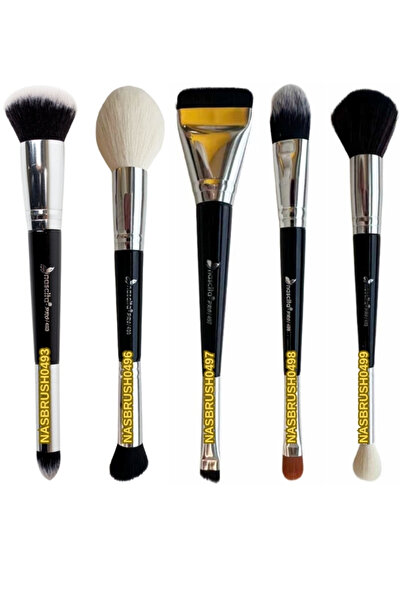 nascita ÇİFT TARAFLI PROFESYONEL -YÜZ & GÖZ-MAKYAJ FIRÇA SETİ NASBRUSH (0493+...