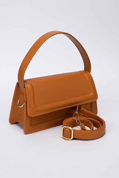 RumyaCollection Kadın Mini Julia Çapraz Askılı El ve Omuz Çanta Taba