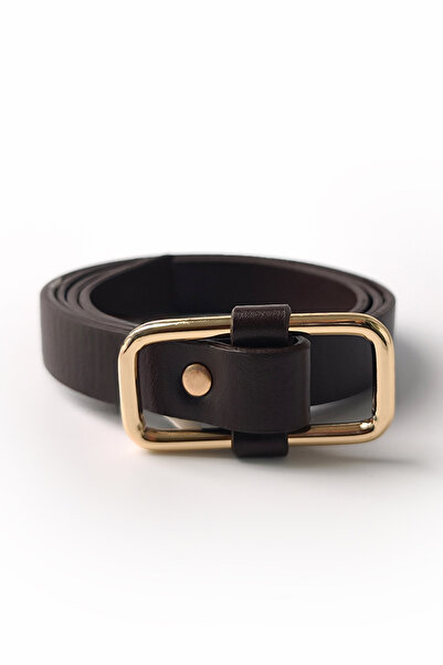 Ecrou Rectangular Buckle Belt Bitter Brown