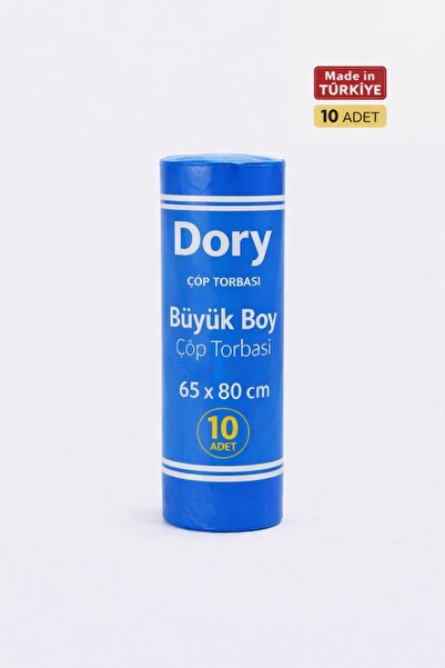 Dory Büyük Boy Çöp Poşeti-Çöp Torbası 1 Adet 65x80 112 Gr Mavi