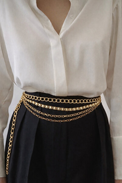 Maiden design Inci Aksesuar Detaylı Zincir Kemer