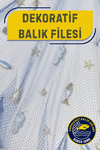 KRDNZ NETS Dekoratif Balık Filesi Alaçatı Mavisi 2,5 X 2,5