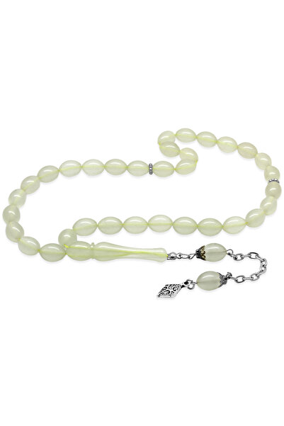 Tesbihane Kararmaz Metal Püsküllü Arpa Kesim Kedigözü Tesbih