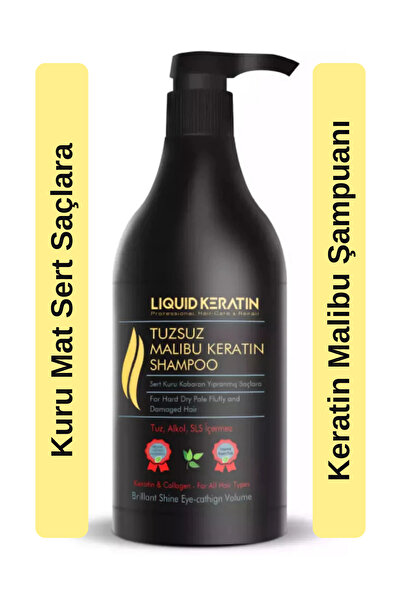 Liquid Keratin Tuzsuz Sülfatsız Malibu Keratin Şampuanı (1000ML) - Kuru Sert ...
