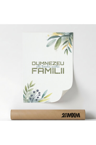21mxm Unframed Romanian Religious Canvas Poster - Digital Print - Dumnezeu es...