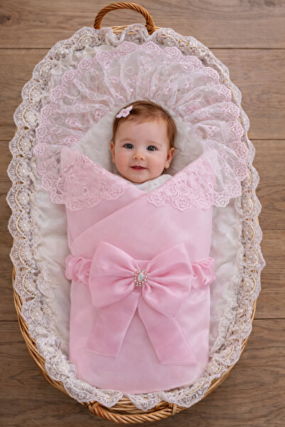 Tomuycuk قماط نوم وردي مصنوع من القطن بنسبة 100% - بطانية موسمية للفتيات الصغ...