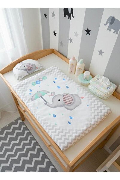 Lumos Trade طقم غطاء رعاية الأطفال من الجنسين بنمط الفيل المحظوظ ذو الملمس ال...