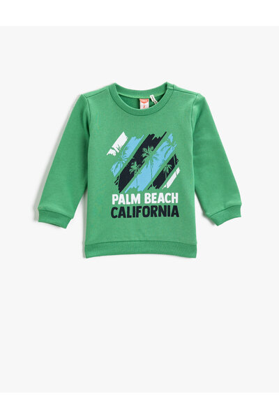 Koton Potištěná mikina Crew Neck Cotton