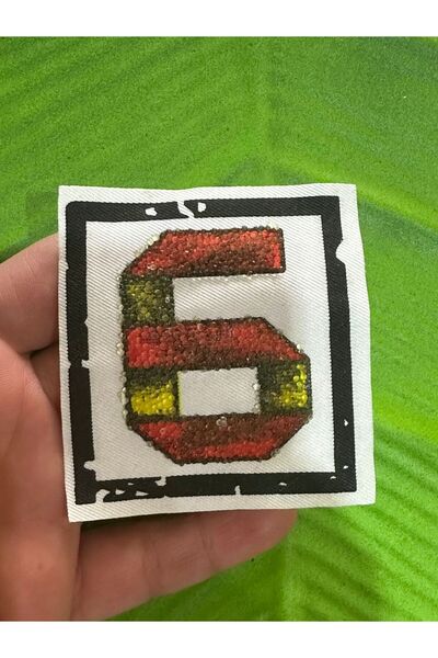 Gönülden Tasarım Broj za vez od perli, grb, šivaća aplikacija 7x7 cm