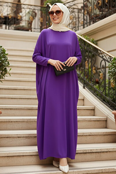 Neva Style Mânecă de liliac închis pentru abaya 17801KLV