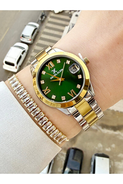 Daniel Klein Gold Gümüş Kadın Kol Saati Ve Hediye Bileklik