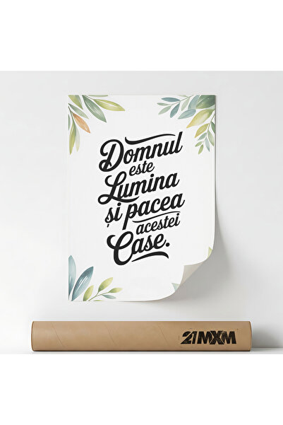 21mxm Pacea acestei case - Poster Pânză Religioasă Românească Neînrămată - Im...