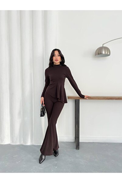 AYKA WEAR Women's Scuba Volanlı Berta Suit 0303