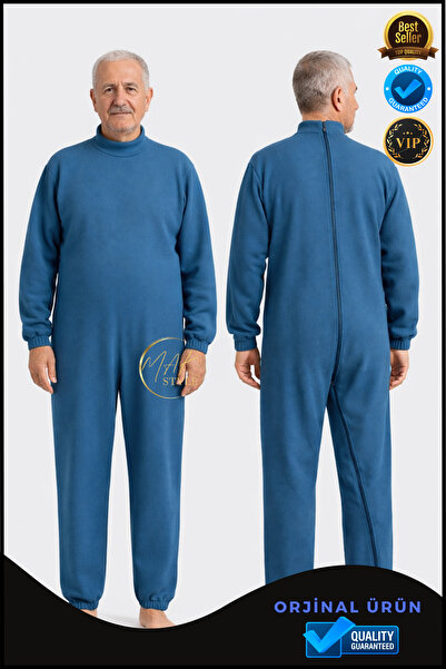 Overpet Demans & Hasta Tulumu | Çıkarmayı Önleyen Arkadan Fermuarlı Tek Parça...