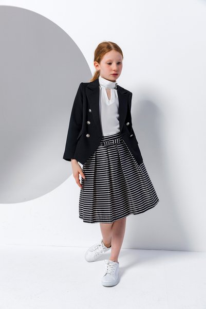 incity Girl's Stylish Button Detailed Blazer Jacket-New Season
