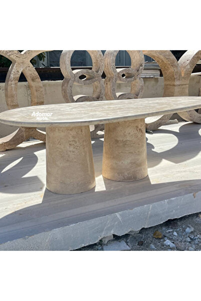adomarmarblehandmadeandluxury Traverten Orta Sehpa