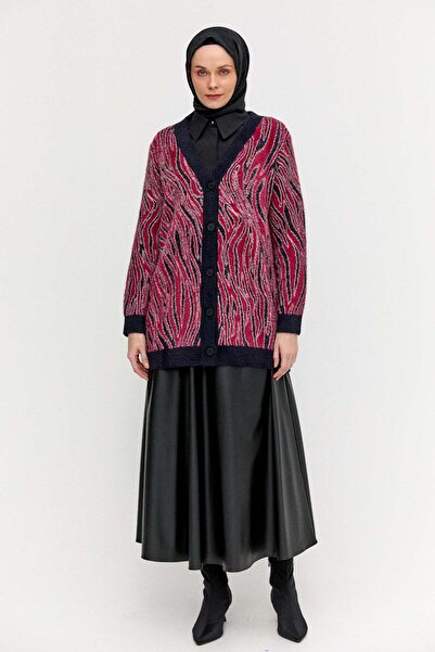 Setrms Desenli V Yaka Triko Hırka