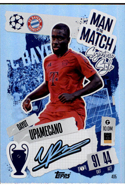 Topps بطاقة دايوت أوباميكانو ماتش أتاكيس 24/25 بتصميم توقيع اللاعب المميز #  ...