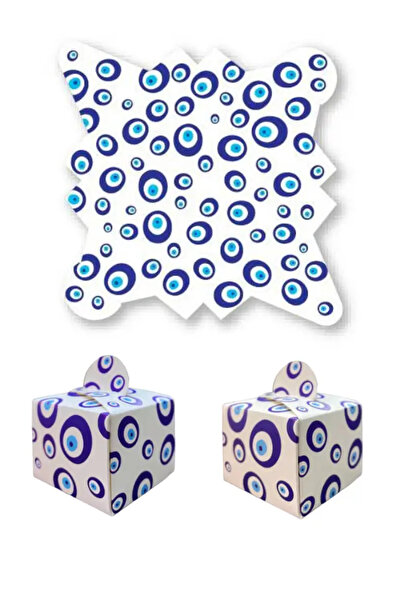 DM ONLINE Nazar Boncuklu Karton Külah Sünnet Mevlüt Özel Gün Dağıtmalık Lokum...