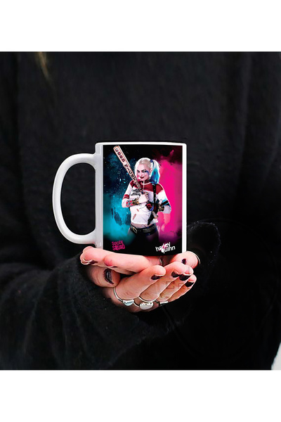 Darkia كوب هدية من البورسلين بتصميم هارلي كوين مطبوع