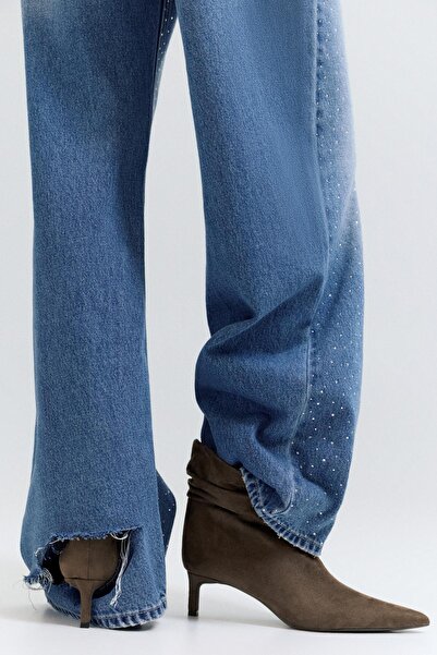 Pull & Bear Büzgülü topuklu bot