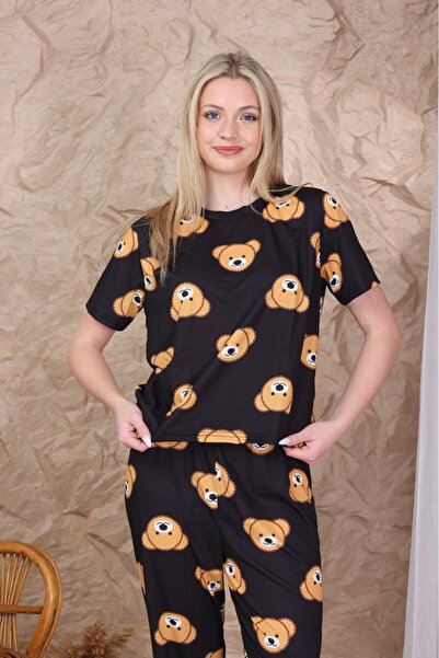 Luna Wear Lunawear Brown Bear Short-Sleeved Pajama Set